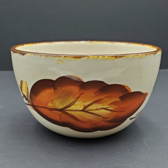 Tabletops Unlimited Autumn Soup Cereal Bowls Tabletops Gallery Fall Leaves Bowls - Picture 8 of 9
